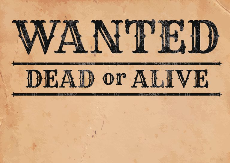 wanted poster font word